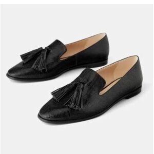 Zara Tasso Croc Black Tasseled
Loafers Women’s Size 4.5